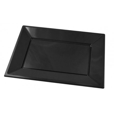 Bandejas de Plástico PS Negras 33cm x 22,5cm