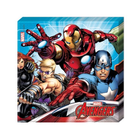 Servilletas de Papel Los Vengadores Marvel 33 x 33 cm (20 Uds)