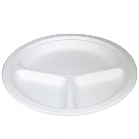 Platos de Plástico Desechables Blancos 【 Envío GRATIS】 - PlásticoManía®