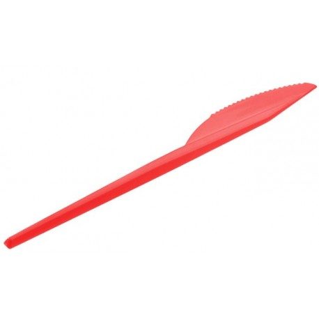 Cuchillos de Plástico PS Rojos 16,5cm