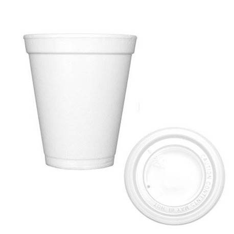 Vasos Térmicos Foam 190ml con Tapa Plana