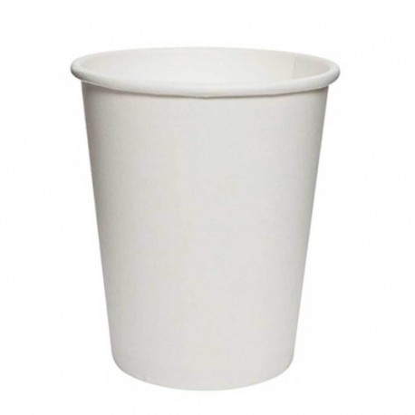 Vasos Biodegradables de Cartón Blanco 200ml Ø7,4cm