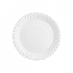 Platos Biodegradables de Cartón Blancos 20cm