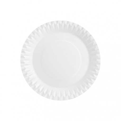 Platos Biodegradables de Cartón Blancos 20cm