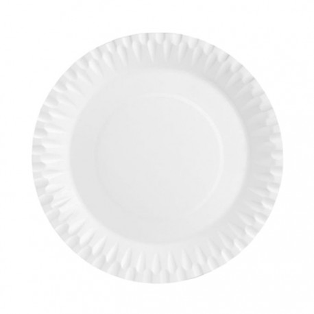 Platos Biodegradables de Cartón Blancos 28cm