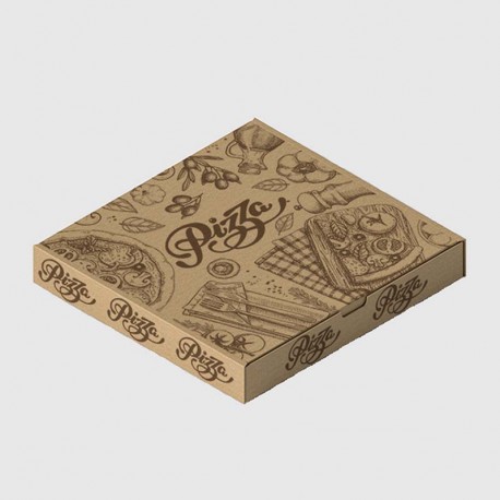 Cajas de Pizza Cartón Kraft Tradizione 30x30cm (100 Uds)