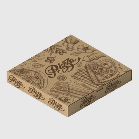 Cajas de Pizza Cartón Kraft Tradizione 33x33cm (100 Uds)