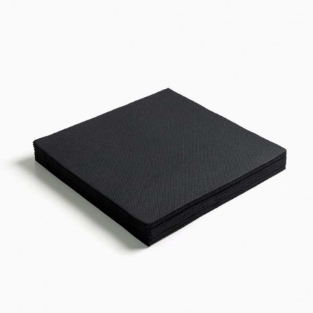 Servilletas Papel Punta-Punta 33 x 33 cm Negras 2 Capas