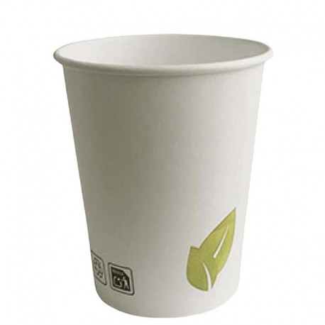 Vasos Biodegradables de Cartón Natural 200ml Ø7,4cm