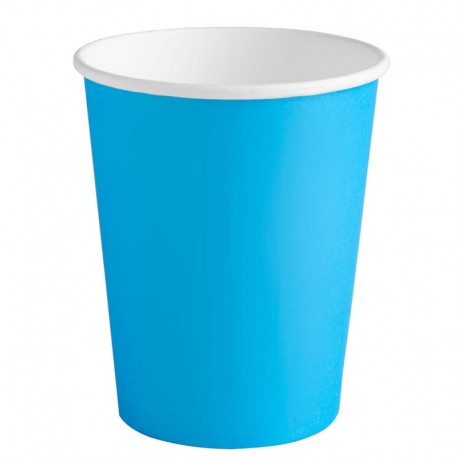 Vasos de Cartón Azules 260ml Ø7,7cm