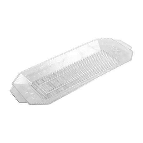 Bandeja de Plástico PS Lux Transparente Reutilizable 37 x 14,5 cm