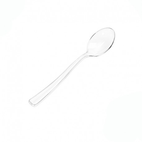 Cucharitas Lux de Plástico Transparentes 12,5cm