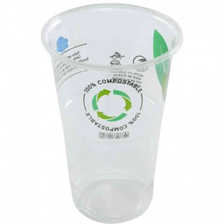 Vasos Biodegradables PLA 500ml Transparentes