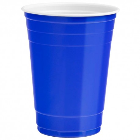 Vasos de Plástico PP Fiesta Bicolor 450ml Azul