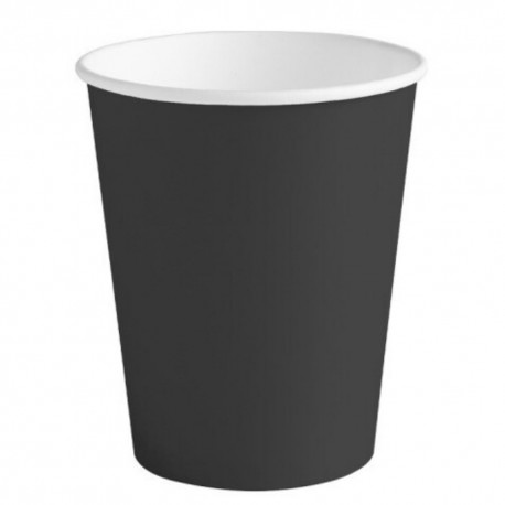 Vasos de Cartón Negros 260ml Ø7,7cm