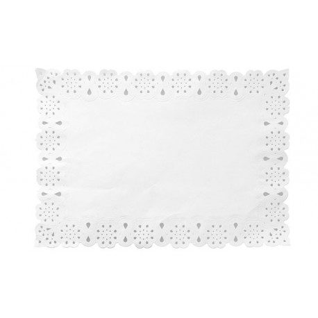 Blondas de Papel Rectangulares 26 x 37cm Blancas (Caja 2.500 Uds)