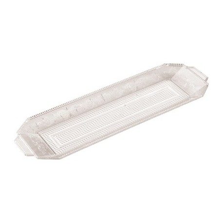 Bandeja de Plástico PS Lux Transparente Reutilizable 46 x 14,5 cm